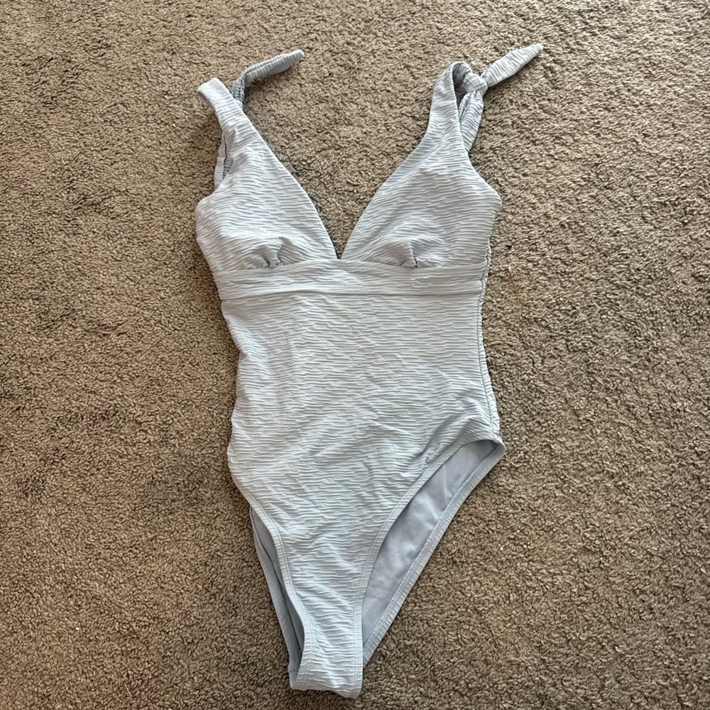 Stylish Light Blue One-Piece Swimsuit